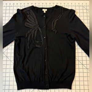 J. Crew Wome Medium Black Cardigan Sweater
